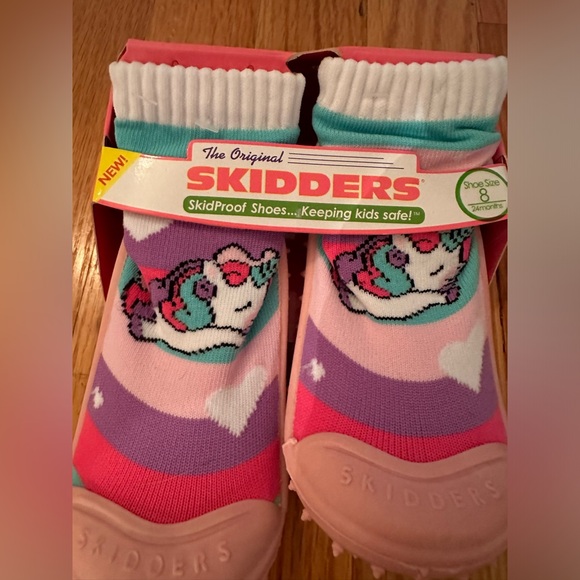 The Original Skidders Baby Toddler Girls Shoes Sz 24 Months  Skid Proof Washable - Picture 7 of 10